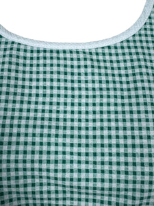 Original 1950's Green and White Check Three Piece Dress, Bolero and Belt Set by Kerrybrooke - Bust 38