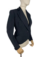 Load image into Gallery viewer, Original 1940&#39;s Crayson Model Black Fitted Jacket Covered Entirely in Soutache - Bust 36 38 *
