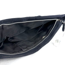 Load image into Gallery viewer, Original 1940's American Corde Style Bag in Navy Blue with Huge Lucite Zip Pull *
