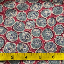 Load image into Gallery viewer, Original 1940's Novelty Print Crepe Dressmaking Fabric - Pink with Urns - 33" x 82"
