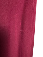 Load image into Gallery viewer, Original 1940's Burgundy Crepe and Velvet Belted Day Dress - Bust 36 38
