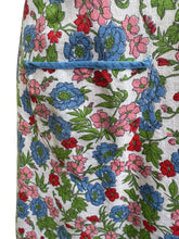Load image into Gallery viewer, Original 1940's Hawkins of Preston Apron - Blue, Red, Green and Pink Floral - Bust 34 36
