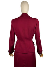 Load image into Gallery viewer, Original 1940’s Richard’s Shops Burgundy Red Wool Suit - Bust 36
