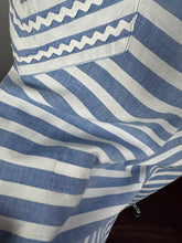 Load image into Gallery viewer, Original 1950's Blue and White Cotton Day Dress with Pockets and Ric Rac Trim - Bust 36 *
