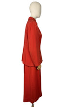 Load image into Gallery viewer, Original 1940&#39;s Lightweight Red Wool Suit by Strauss-Hirshberg&#39;s - Bust 40
