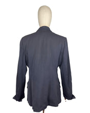 Load image into Gallery viewer, Volup Original 1940's Dark Blue Wool Jacket by Jaclane of California - Bust 40 42
