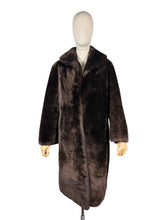 Load image into Gallery viewer, Original 1940’s Brown Beaver Lamb Real Fur Coat - Great Winter Coat
