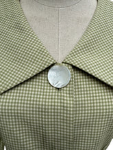 Load image into Gallery viewer, Original 1960's Eric Hill of London Green and Cream Check Wool Dress - Bust 38 *
