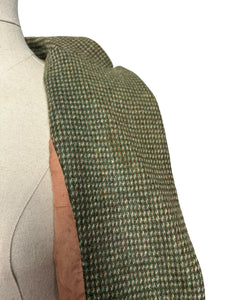 Original 1940’s Green, Brown and Cream Tweed Suit with Green Button Fastener - Bust 38