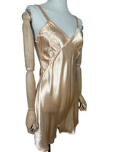 Load image into Gallery viewer, Original 1940’s CC41 Peach Coloured Satin Step In with Embroidery - Bust 34” *
