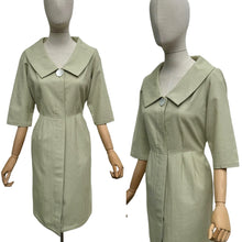 Load image into Gallery viewer, Original 1960's Eric Hill of London Green and Cream Check Wool Dress - Bust 38 *
