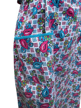 Load image into Gallery viewer, Original 1940's Blue, Pink and White Floral Print Cotton Apron - Great Chore Dress - Would Make A Great Summer Dress - Bust 36 38
