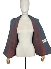 Load image into Gallery viewer, Original 1940s or 1950's Volup Grey Stripe Wool Single Breasted Jacket by Keldore - Bust 40 42
