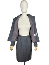 Load image into Gallery viewer, Original 1950's Mornessa Grey Worsted Wool Single Breasted Skirt Suit - Bust 36 38
