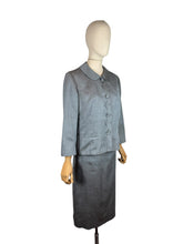 Load image into Gallery viewer, Original 1950's Davidow Grey Fleck Wool Suit with Covered Buttons - Bust 42 44
