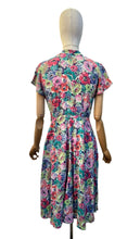 Load image into Gallery viewer, Original 1940’s Painterly Floral Dress - Petite Length - Bust 34
