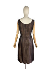 Load image into Gallery viewer, Original 1950's Brown Sleeveless Wiggle Dress by Peggy Page - Bust 36
