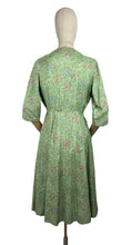 Load image into Gallery viewer, Original 1940&#39;s Pure Silk Day Dress with Pretty Floral Print by Debinex - Bust 38 *
