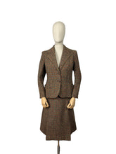 Load image into Gallery viewer, Original 1930&#39;s Single Breasted Walking Suit in Brown, Red, Green, Blue and Mustard Tweed - Bust 38
