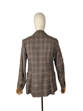 Load image into Gallery viewer, Original 1930’s Henry Page of Aylsham Ltd Brown Check Wool Double Breasted Jacket - Bust 36 38
