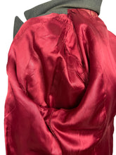 Load image into Gallery viewer, Original 1950's Women's Royal Voluntary Service Green Wool Jacket with Cherry Red Lining - Bust 38 *
