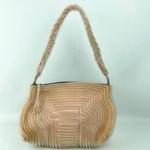 Load image into Gallery viewer, Original 1940&#39;s Clear and Pastel Pink Telephone Cord Handbag
