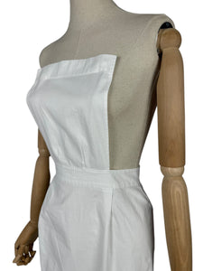 Vintage White Cotton Nurses Uniform Apron - No.2