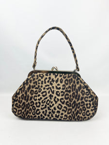 Original 1950's Calego of Canada Faux Leopard Skin Bag