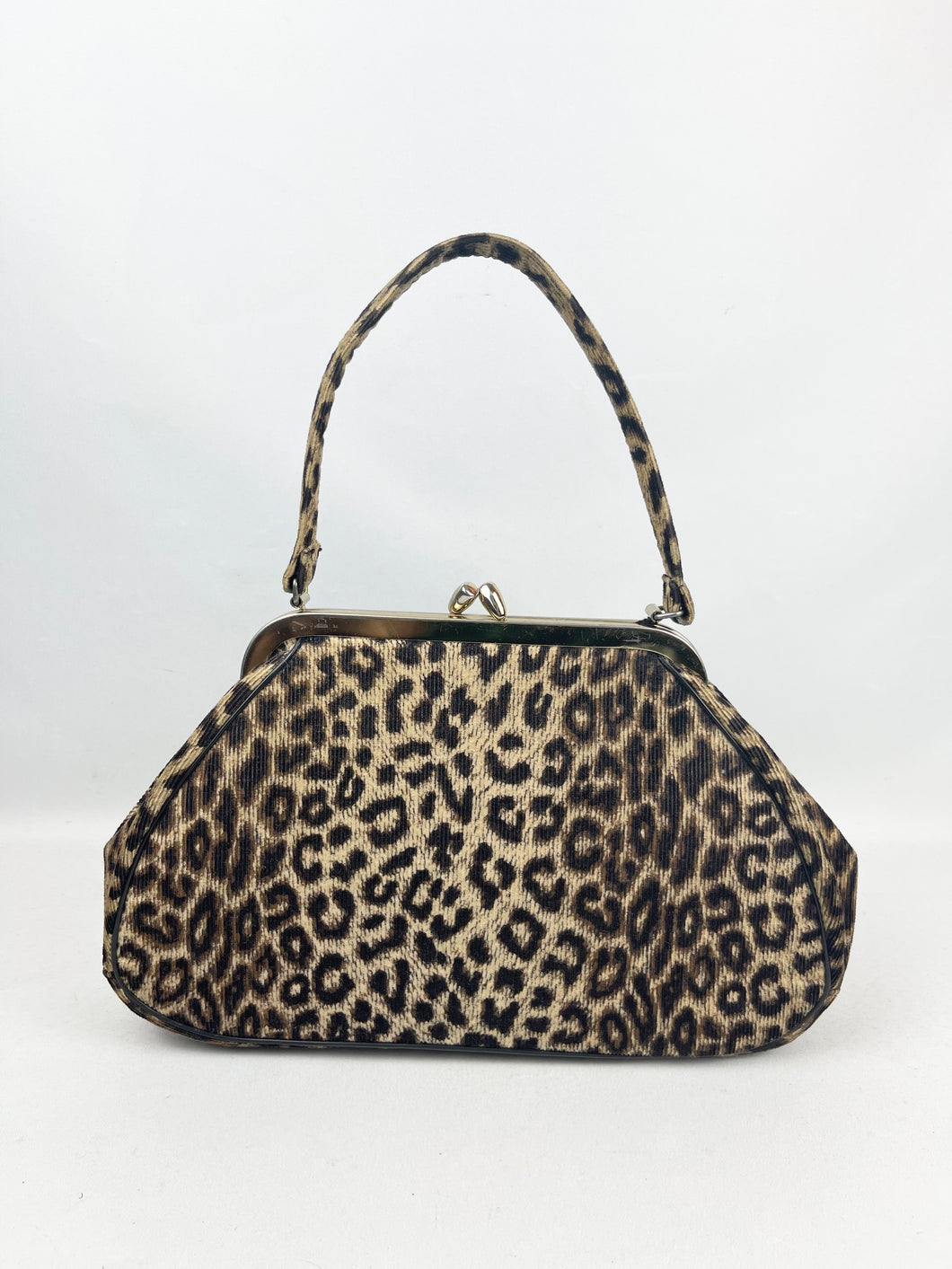 Original 1950's Calego of Canada Faux Leopard Skin Bag