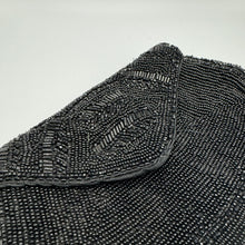 Load image into Gallery viewer, Original 1930&#39;s 1940&#39;s French Black Heavily Beaded Evening Purse - Sweet Little Bag
