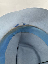 Load image into Gallery viewer, Original 1930's 1940's Pale Blue Felt Fedora with Grosgrain Trim
