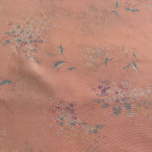 Load image into Gallery viewer, Original 1940&#39;s Dressmaking Fabric for Nightwear of Underwear - Peach with Floral Sprays - 35&quot; x 60&quot; - No.10
