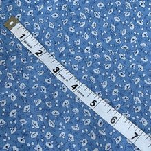 Load image into Gallery viewer, Original 1940&#39;s CC41 Blue and White Morning Glory Floral Print Dayella Dressmaking Fabric - 35&quot; x 108&quot;
