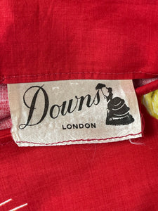 Original 1950’s Down’s of London Novelty Print Dress with Basket Print 32 34