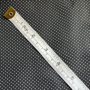 Original 1930's Black and White Polka Dot Cotton Dressmaking Fabric - 29" x 432"