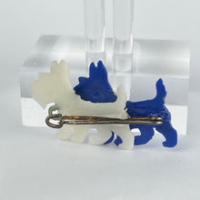 Load image into Gallery viewer, Original 1940&#39;s Blue and Cream Double Scottie Dog Brooch
