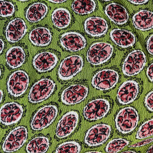 Load image into Gallery viewer, Original 1930’s 1940’s Green, Pink and White Crepe Dressmaking Fabric - Selling By The Metre
