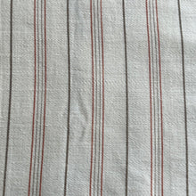 Load image into Gallery viewer, 1940&#39;s 1950&#39;s Vintage Cream, Rust and Brown Cotton Stripe Shirting Fabric - 36&quot; x 64&quot;
