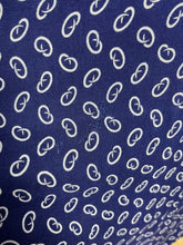 Load image into Gallery viewer, Original 1940’s 1950’s Novelty Print Pretzel Print Dress in Blue and White - Bust 34&quot; *
