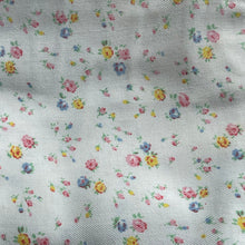 Load image into Gallery viewer, 1940&#39;s Brushed Cotton Dressmaking Fabric for Nightwear or Underwear - White Base with Floral Sprays in Pink, Yellow, Blue and Green - 35&quot; x 100&quot; - No.1
