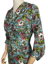 Load image into Gallery viewer, Beautiful Vintage Jeannie Brand Jersey Bold Floral Wiggle Dress - Bust 38 40
