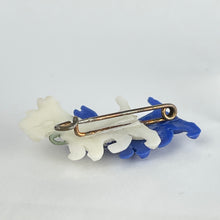 Load image into Gallery viewer, Original 1940&#39;s Blue and Cream Double Scottie Dog Brooch
