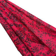 Load image into Gallery viewer, Original 1940&#39;s Tomato Red and Inky Black Novelty Print Dressmaking Fabric - 35&quot; x 88&quot;

