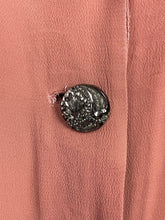 Load image into Gallery viewer, Original Late 1940&#39;s or Early 1950&#39;s Salmon Pink Day Dress with Glass Buttons - Bust 38 40
