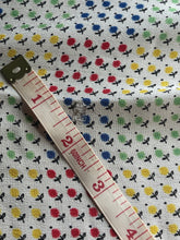 Load image into Gallery viewer, Original 1940&#39;s Floral Crepe Dressmaking Fabric in Red, Green, Blue and Yellow - Blouse Length - 35&quot; x 80&quot;
