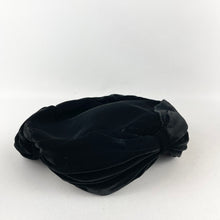 Load image into Gallery viewer, Original 1950&#39;s Classic Black Velvet Hat by Jacoll - Great Wardrobe Staple
