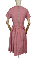 Load image into Gallery viewer, Original 1950&#39;s Harrods Red and White Gingham Dress with Pockets - Bust 36
