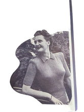 Load image into Gallery viewer, Reproduction 1940&#39;s Wartime Jumper with Neat Collar in Rust - Bust 38 40 42
