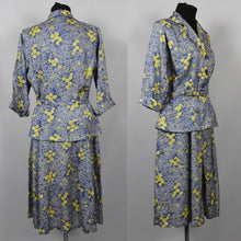 Load image into Gallery viewer, 1940s Artificial Silk Dress Which Looks Like A Suit - B38/40
