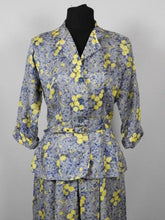 Load image into Gallery viewer, 1940s Artificial Silk Dress Which Looks Like A Suit - B38/40
